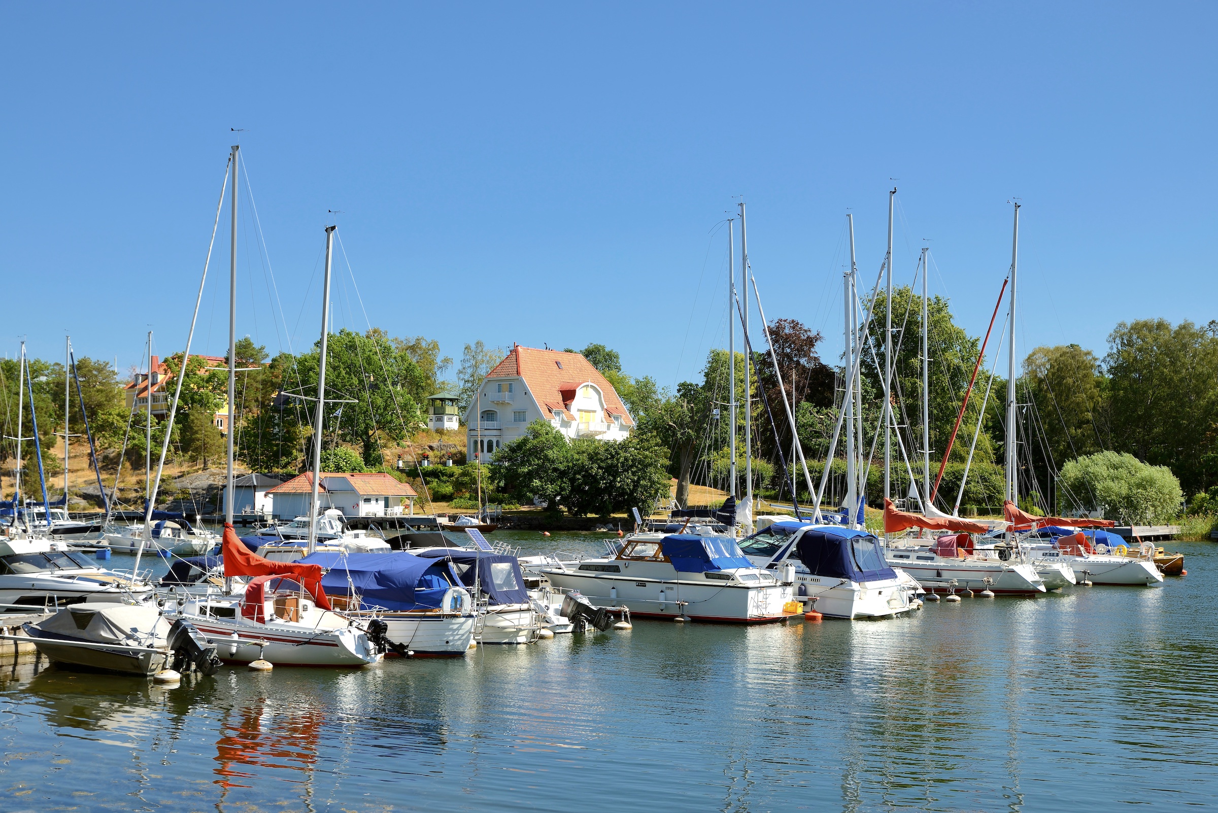 The archipelago port of Nynäshamn, south of Stockholm. Your crossing to Latvia starts here.